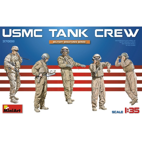 1/35 USMC Tank Crew Plastik Askeri Figür Kiti