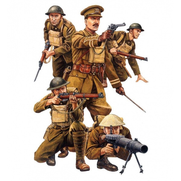 1/35 WW1 British Infantry Set Plastik Figür Maket Kiti