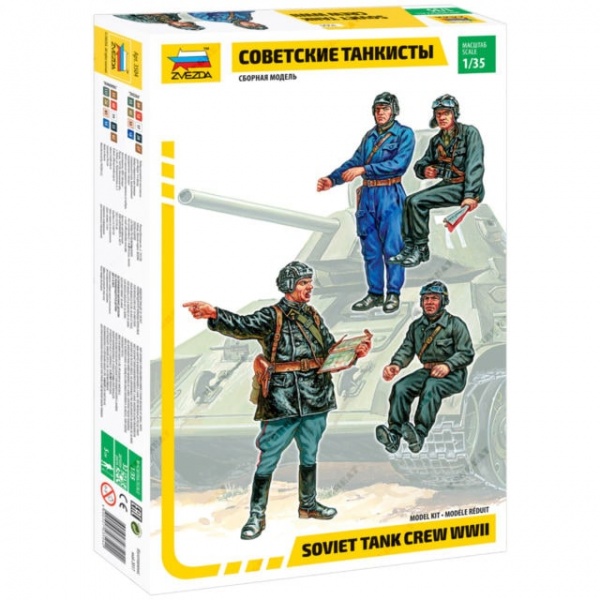 1/35 ZIS-Soviet Tank Crew Plastik Askeri Figür Maket Kiti