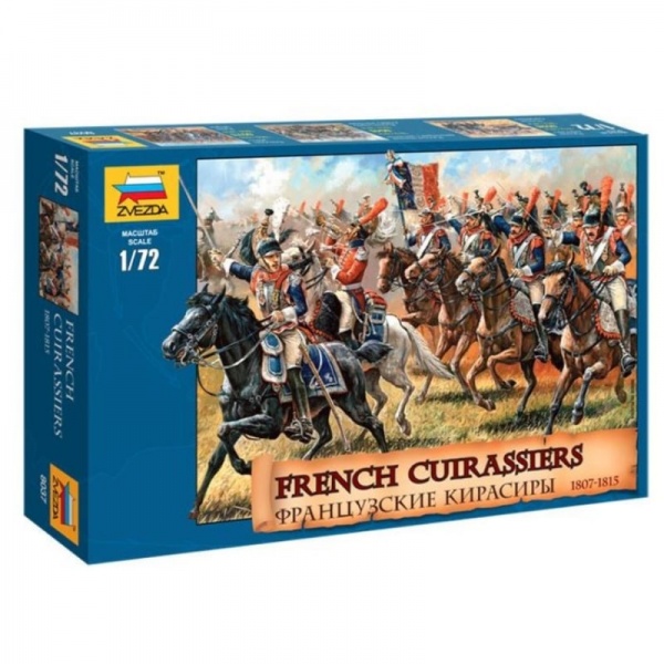 1/72 French Curassiers 1812 Plastik Figür Maket Kiti