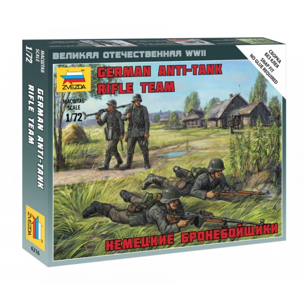 1/72 German Anti Tank Rifle Team Plastik Figür Maket Kiti