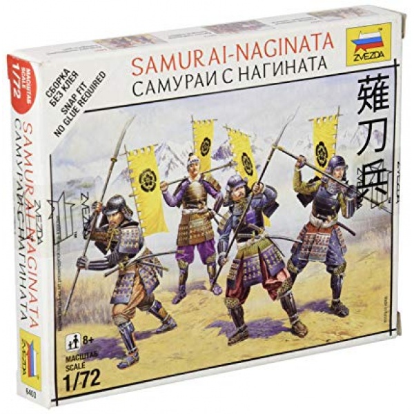 1/72 Samurai-Naginata Plastik Figür Maket Kiti