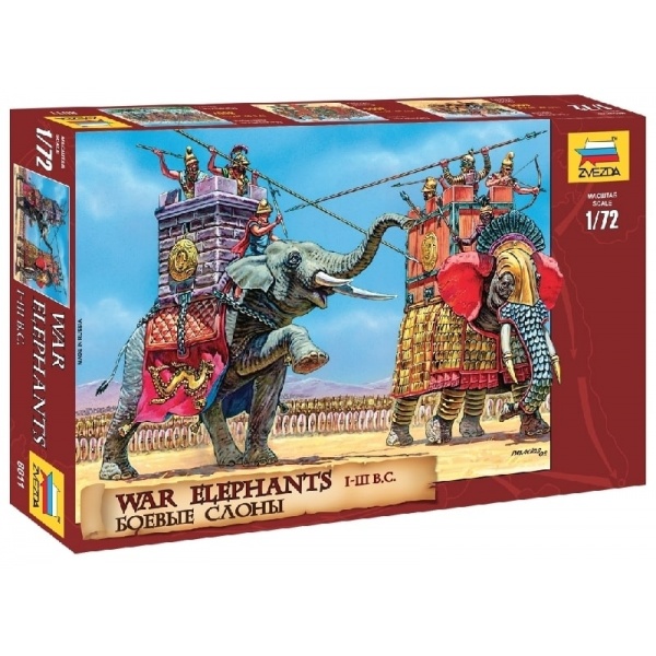 1/72 War Elephants Plastik Fil ve Savaşçı Figür Kiti