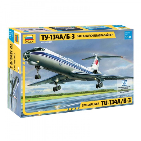 1/144 Tupolev Tu-134B Plastik Uçak Maket Kiti