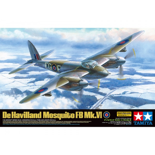 1/32 De Havilland Mosquito FB Mk.Vl Plastik Uçak Maket Kiti