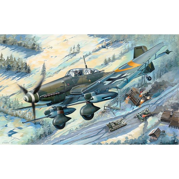 1/32 German Junkers JU-87G-2 Stuka Plastik Uçak Maket Kiti