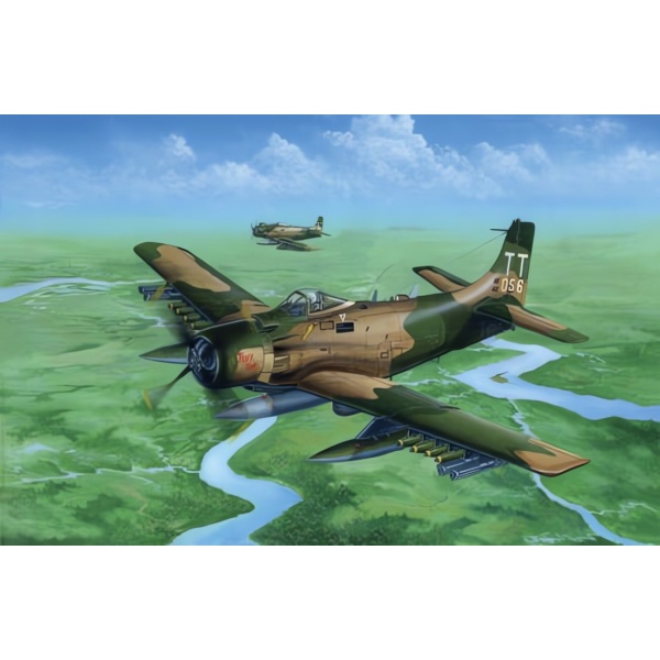 1/32 US. A1J AD-7 Skyraider Plastik Uçak Maket Kiti