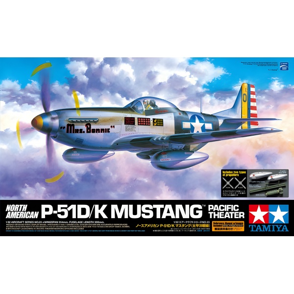 1/32 US. P-51D/K Mustang Pacific Theater Plastik Savaş Uçağı Maket Kiti