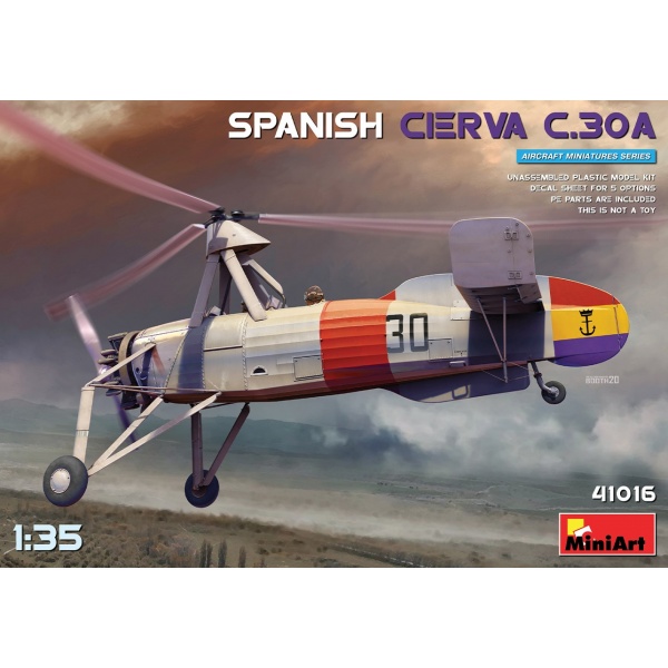 1/35 Spanish Cierva C.30A Plastik Maket Kiti