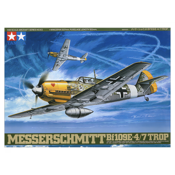 1/48 German Messerschmitt Bf109E-4/7 Plastik Uçak Maket Kiti