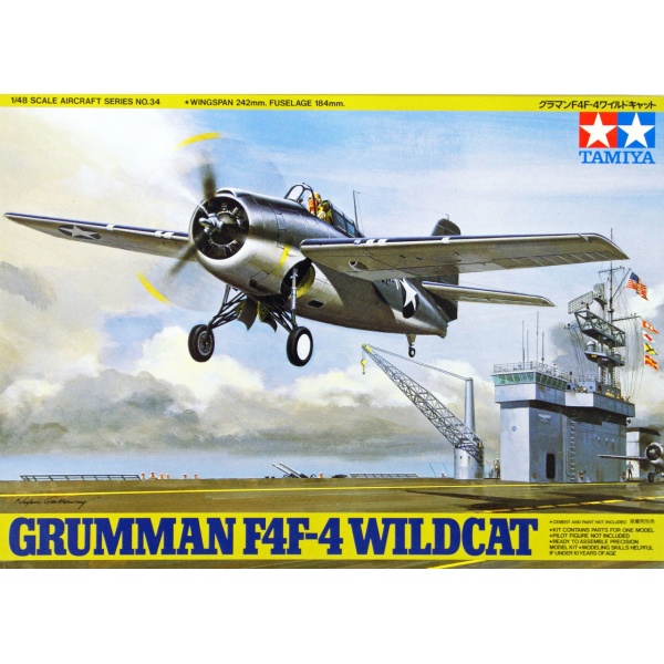 1/48 Grumman F4F-4 Wildcat Plastik Uçak Maket Kiti