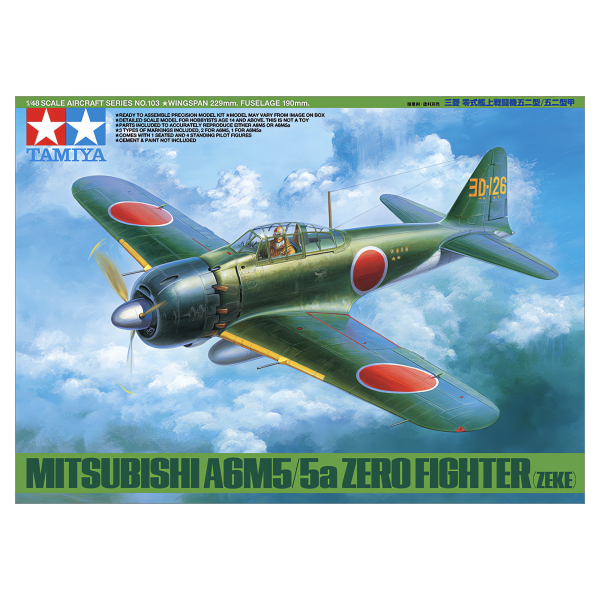 1/48 Mitsubishi A6M5/5a Zero (Zeke) Plastik Uçak Maket Kiti
