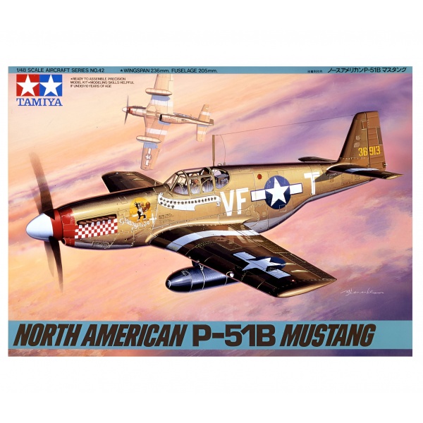 1/48 N.American P-51B Mustang Plastik Uçak Maket Kiti