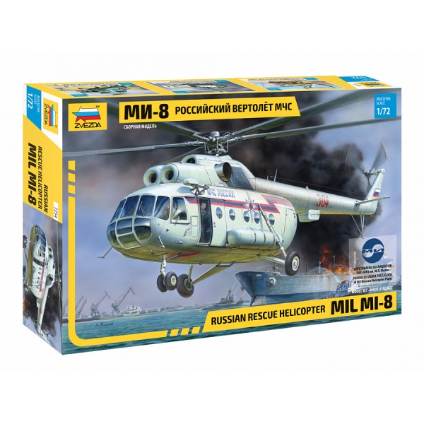 1/72 MIL MI-8 Rescue Plastik Helikopter Maket Kiti