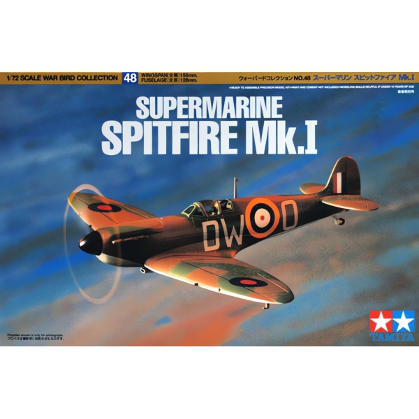 1/72 Supermarine Spitfire Mk.l Plastik Uçak Maket Kiti