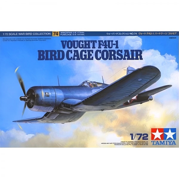 1/72 Vought F4U-1 Bird Cage Corsair Plastik Savaş Uçağı Maket Kiti