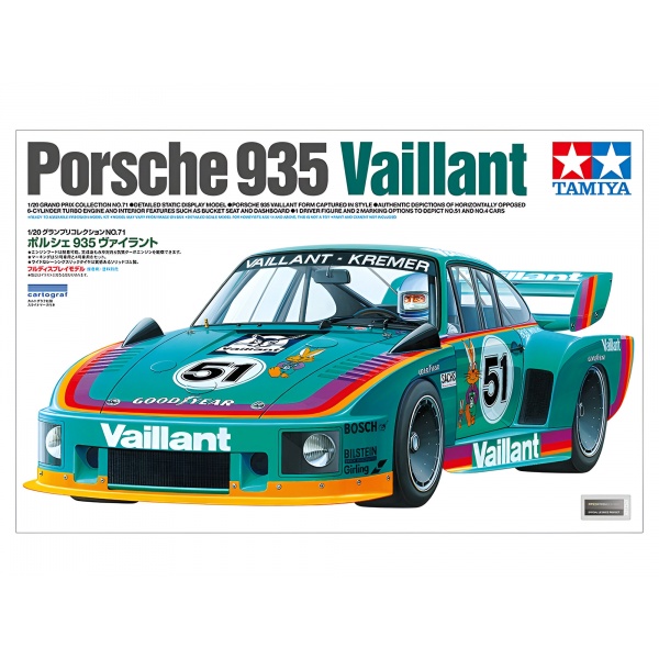 1/20 Porsche 935 Vaillant Plastik Araba Maket Kiti