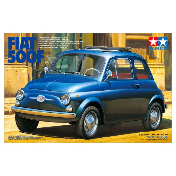 1/24 Fiat 500F Plastik Araba Maket Kiti