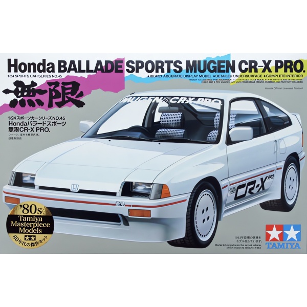 1/24 Honda Ballade Sport Mugen CR-X PRO Plastik Araba Maket Kiti