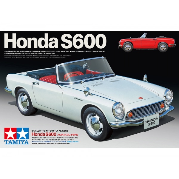 1/24 Honda S600 1964 Plastik Araba Maket Kiti