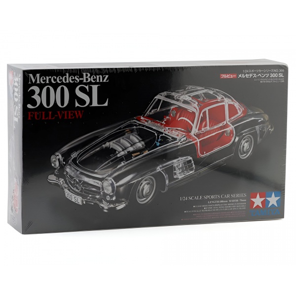 1/24 Mercedes-Benz 300SL Full-View Version ( Şeffaf ) Plastik Araba Maket Kiti