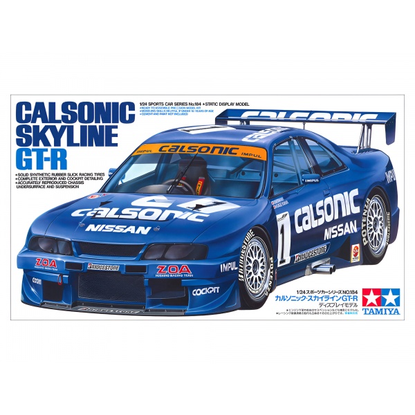 1/24 Nissan Calsonic Skyline GT-R (R33) Plastik Araba Maket Kiti