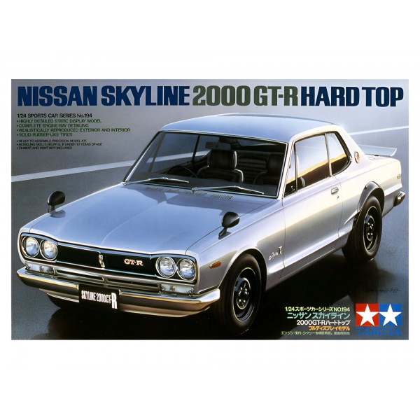 1/24 Nissan Skyline 2000 GT-R Hard Top Plastik Araba Maket Kiti