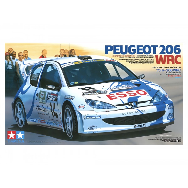 1/24 Peugeot 206 WRC Plastik Araba Maket Kiti