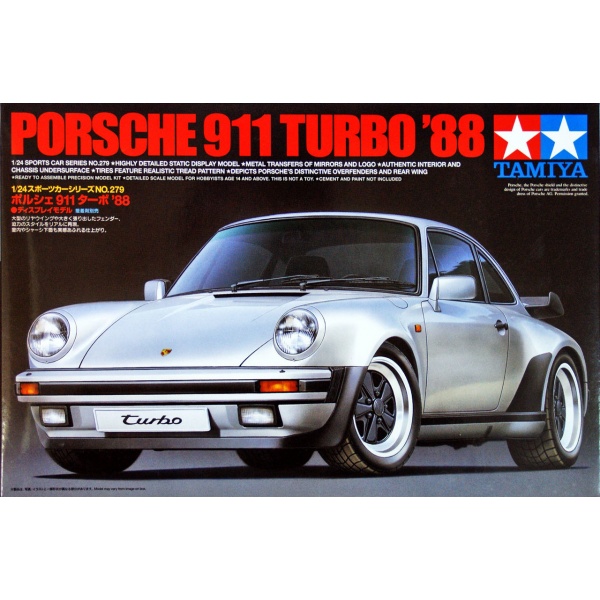 1/24 Porsche 911 Turbo 88 Plastik Araba Maket Kiti