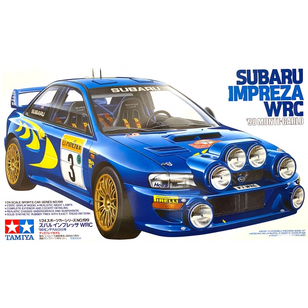 1/24 Subaru Impreza WRC 1998 Monte Carlo Plastik Araba Maket Kit