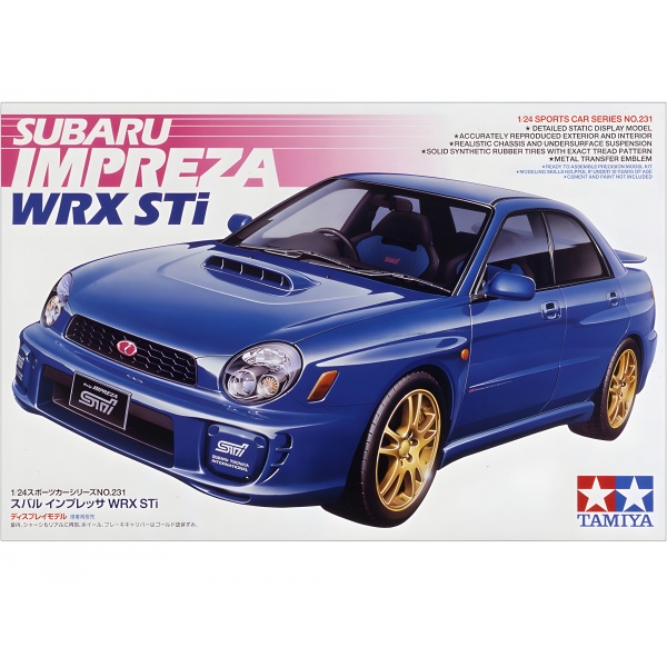 1/24 Subaru Impreza WRX Sti Plastik Araba Maket Kiti