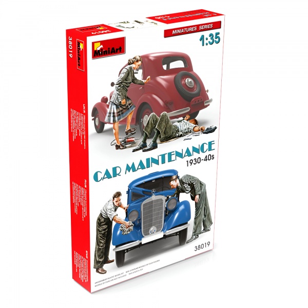 1/35 Araba Bakımı 1930-40 Plastik Araba Maket Kiti
