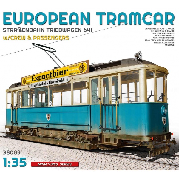 1/35 Avrupa Tramvayı Mürettebat ve Yolcular Plastik Maket Kiti