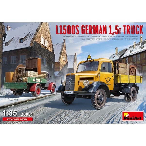 1/35 L1500S German 1,5T Truck Plastik Maket Kiti