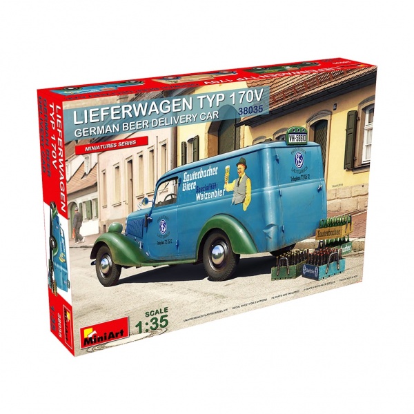1/35 Lieferwagen TYP 170V Alman Bira Servis Arabası Plastik Maket Kiti