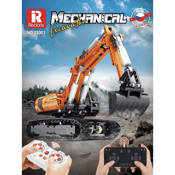 Excavator RC Kontrollü, Teknik Blok Yapı Kiti (1106 Parça)