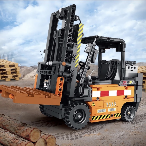 Forklift RC Kontrollü, Teknik Blok Yapı Kiti (722 Parça)
