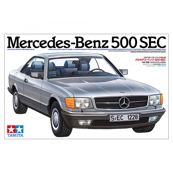 1/24 Mercedes-Benz 500 SEC Plastik Araba Maket Kiti